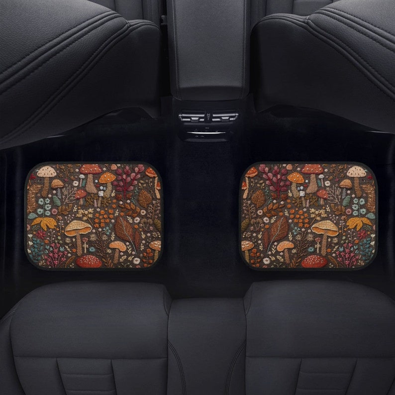 Mushroom Car Floor Mats, Car Mats Aesthetics, Car Floor Mats For Women, Floor Mats For Car, Boho Car Mats, Car Accessories For Women Boho