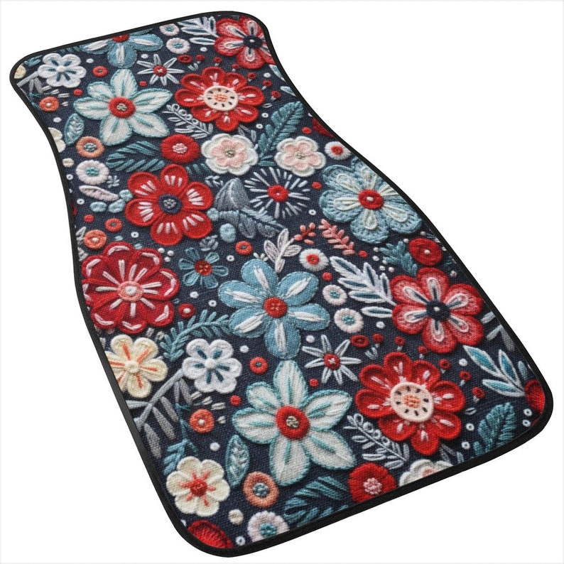 Floral Car Floor Mats, Car Mats Aesthetics, Car Floor Mats For Women, Floor Mats For Car, Boho Car Mats, Car Accessories For Women Boho