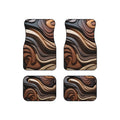 Rustic Wood Inspired Car Floor Mats - Set of 4 - Add a Touch of Nature to Your Ride!