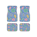 Upgrade Your Car's Interior with 3D Effect Floral Car Floor Mats - Set of 4 for Style and Protection