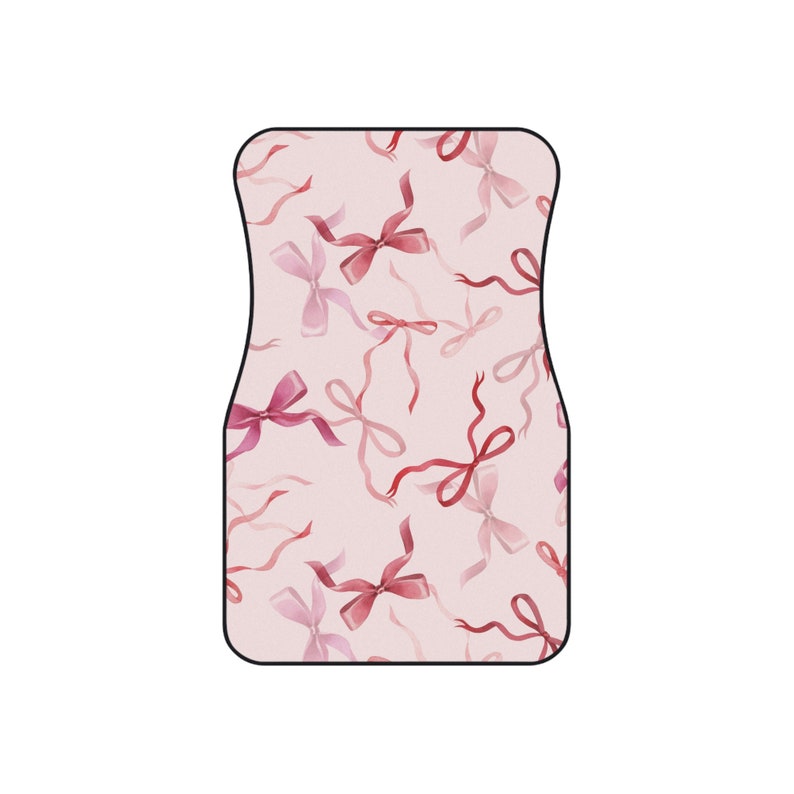 Set of 2 Pink Coquette Floor Mats Car Floor Mats Cute Car Accessories For Women Bow Car Accessories Hippie Gift For Her Interior Car Decor