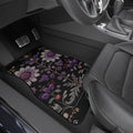 Set of 2 Faux Embroidered Flowers Floor Mats Car Floor Mats Cute Car Accessories For Women Boho Car accessories Hippie Gift For Her