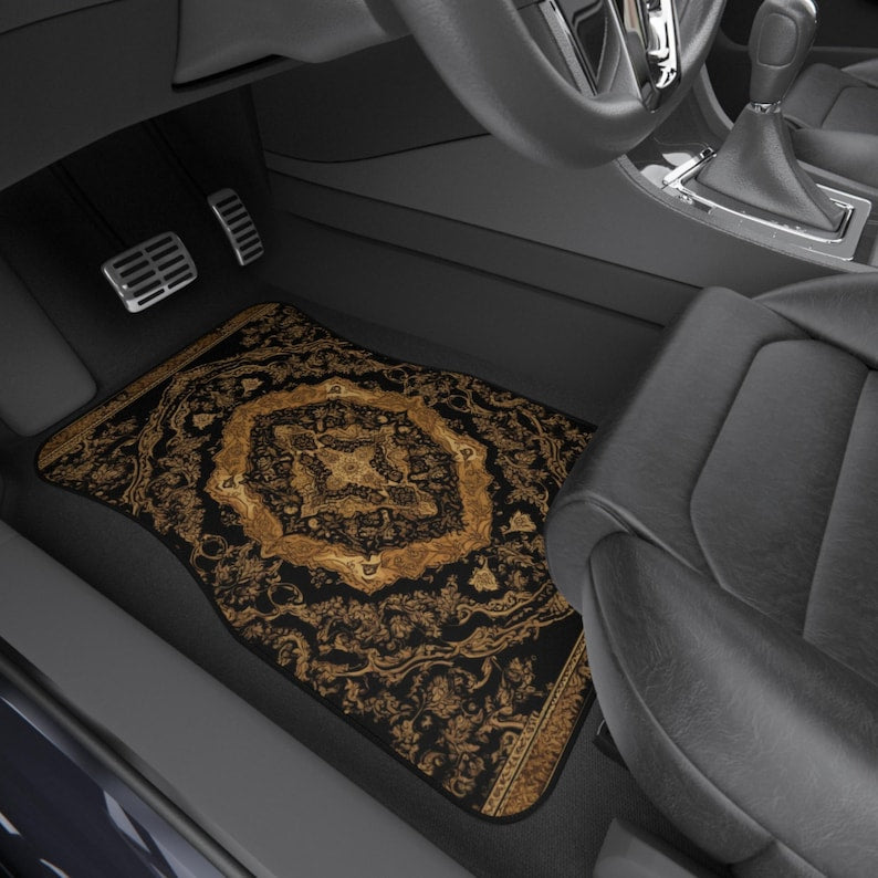 Colorful  Persian-Inspired Car Mats - Set of 4 - Custom Car Mats With Non-Slipping Backing - Luxury Car Mats - Elegant Car Mats, Car Gifts