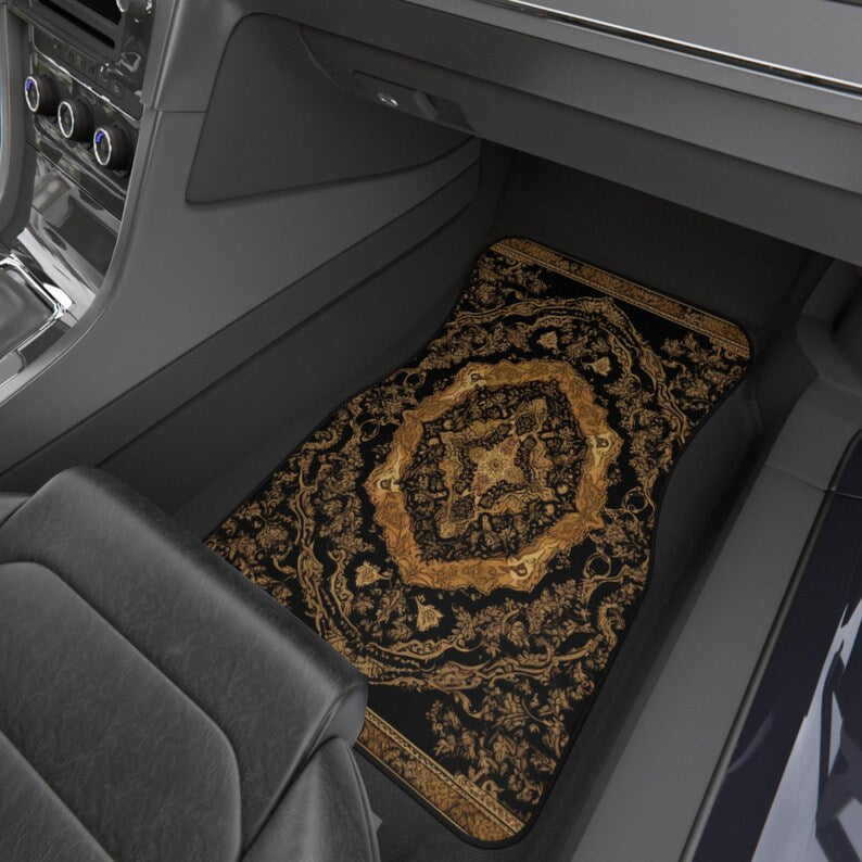 Colorful  Persian-Inspired Car Mats - Set of 4 - Custom Car Mats With Non-Slipping Backing - Luxury Car Mats - Elegant Car Mats, Car Gifts
