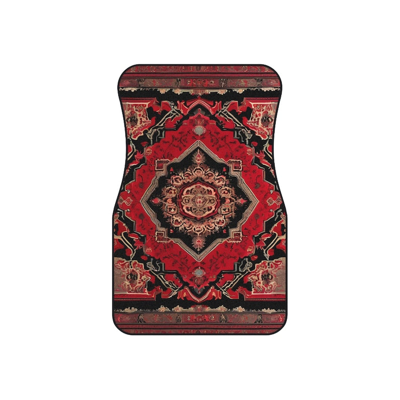 Persian-Inspired Car Mats - Set of 4 - Custom Car Mats With Non-Slipping Backing - Luxury Car Mats - Elegant Car Mats for Men and Women