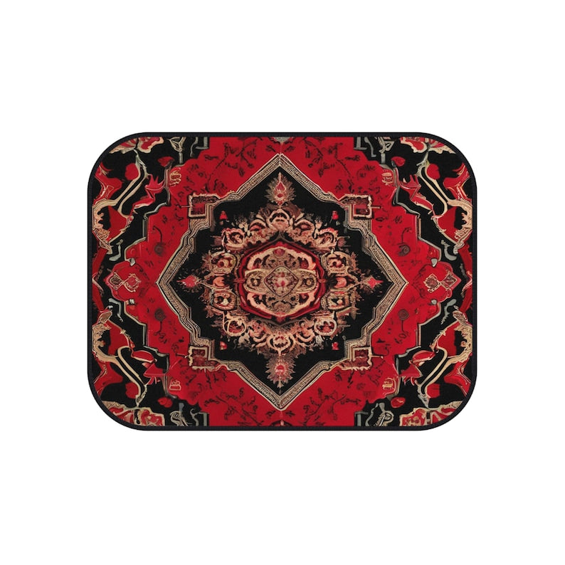 Persian-Inspired Car Mats - Set of 4 - Custom Car Mats With Non-Slipping Backing - Luxury Car Mats - Elegant Car Mats for Men and Women