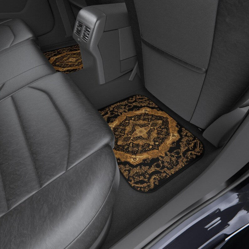 Colorful  Persian-Inspired Car Mats - Set of 4 - Custom Car Mats With Non-Slipping Backing - Luxury Car Mats - Elegant Car Mats, Car Gifts