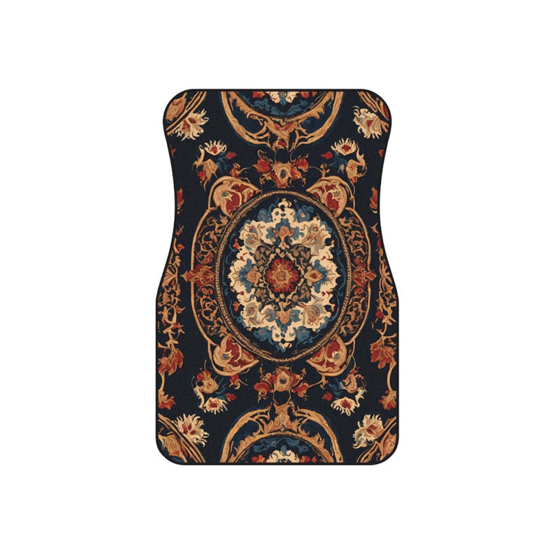 Colorful Persian-Inspired Car Mats - Set of 4 - Custom Car Mats With Non-Slipping Backing - Luxury Car Mats - Elegant Car Mats - Car Gift