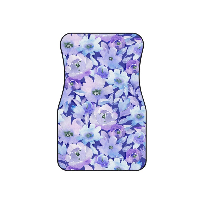 Floral Car Mats Set of 4 - Stylish Car Accessories, Flower Pattern, Home Decor, Gift for Her, Custom Floor Mats