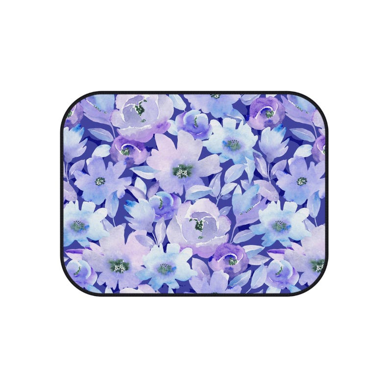 Floral Car Mats Set of 4 - Stylish Car Accessories, Flower Pattern, Home Decor, Gift for Her, Custom Floor Mats