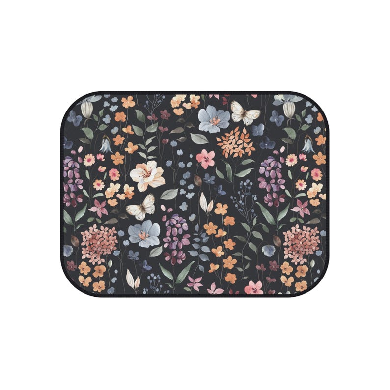 Floral Car Mats - Set of 4, Stylish Floor Mats for Cars, Boho Car Accessories, Unique Gifts for Her, Decorative Auto Mats
