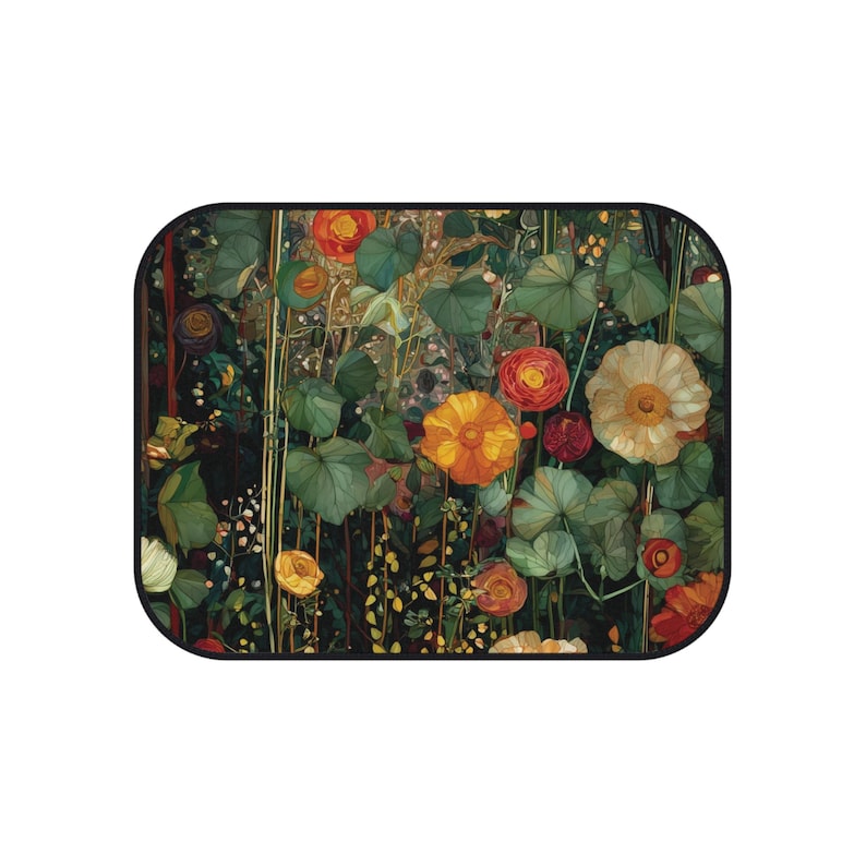 Car Mats (Set of 4), Klimt Inspired Cottagecore Boho Floor Mats, Cute Car Interior Decor, Sweet 16 Gift, New Car Gift, Girl Car Accessories