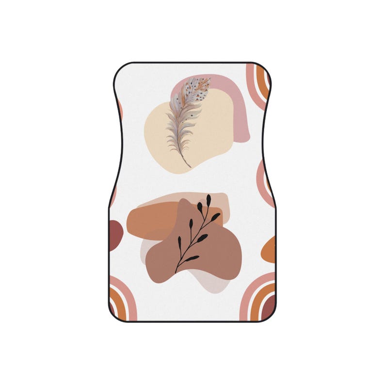 Stylish Floral Car Mats - Set of 4, Boho Car Floor Mats, Unique Auto Accessories, Gift for New Car Owners, Home Decor, Car Interior