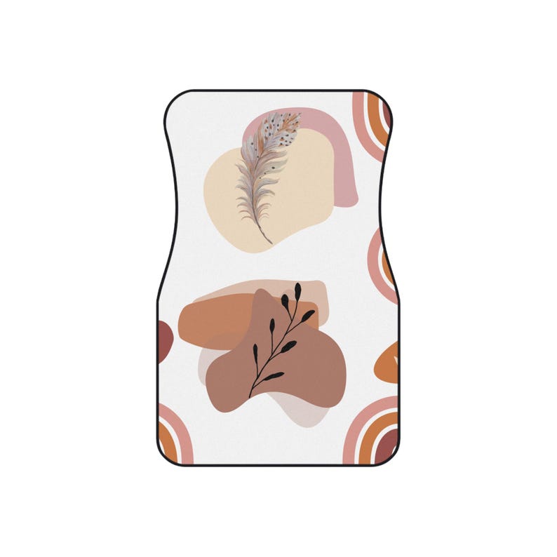 Stylish Floral Car Mats - Set of 4, Boho Car Floor Mats, Unique Auto Accessories, Gift for New Car Owners, Home Decor, Car Interior