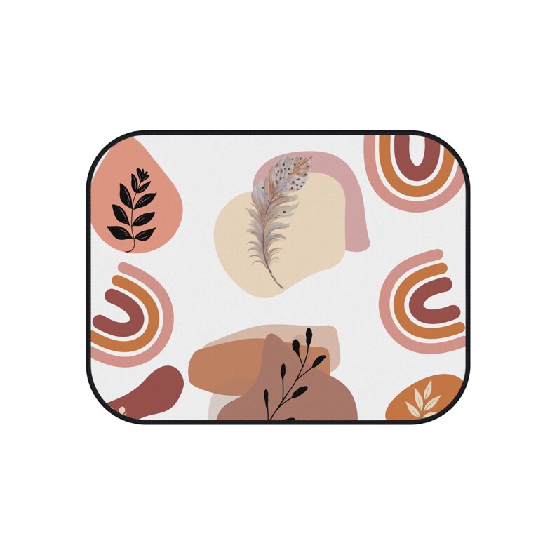 Stylish Floral Car Mats - Set of 4, Boho Car Floor Mats, Unique Auto Accessories, Gift for New Car Owners, Home Decor, Car Interior