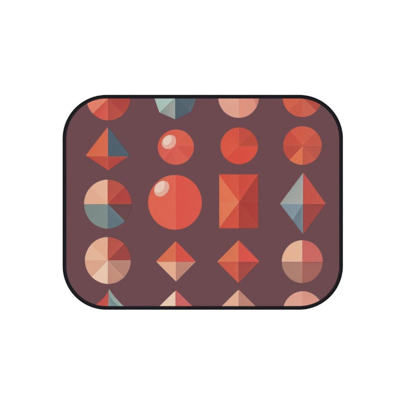 Geometric Car Mats Set - Stylish Floor Liners, Unique Auto Accessories for Home and Travel, Perfect Gift for Car Lovers