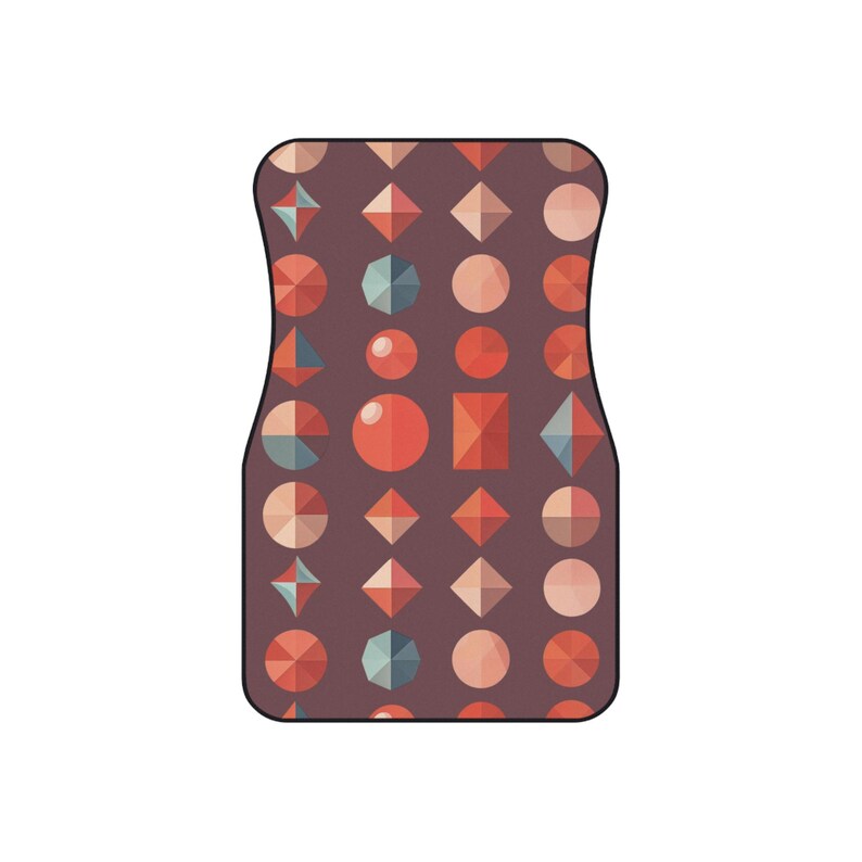Geometric Car Mats Set - Stylish Floor Liners, Unique Auto Accessories for Home and Travel, Perfect Gift for Car Lovers