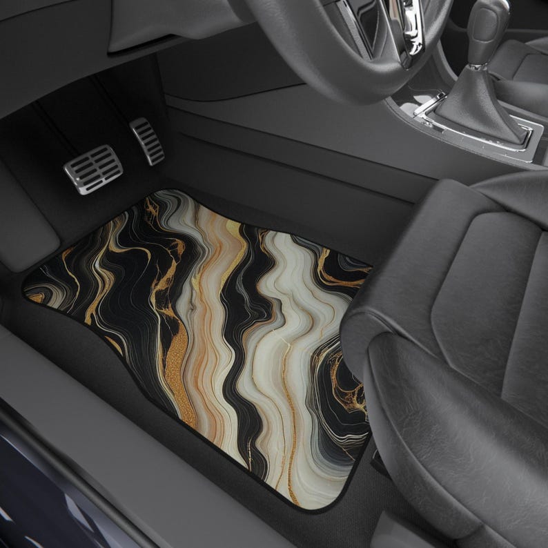 Golden Flow - Luxurious Marble Art Design