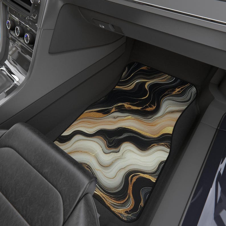 Golden Flow - Luxurious Marble Art Design