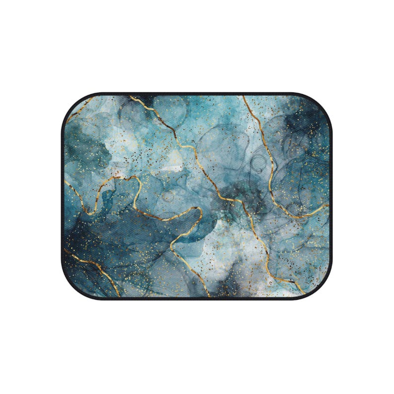 Car Mats - Glass Blue Ocean Luxury Design
