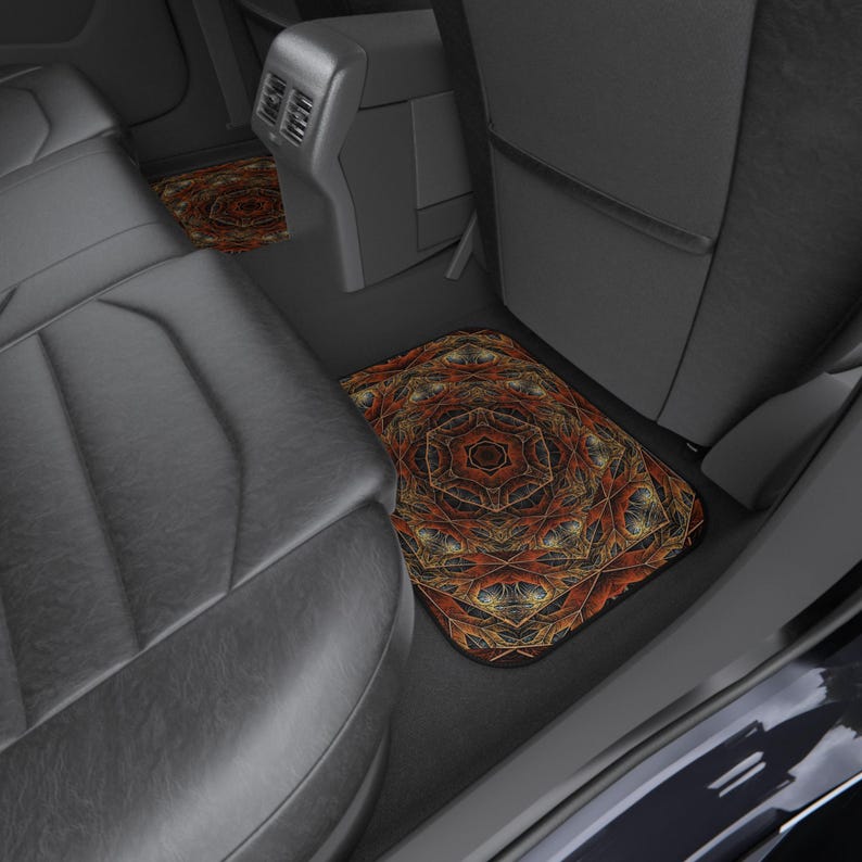 Car Mats - Elegant Damask Modern Design
