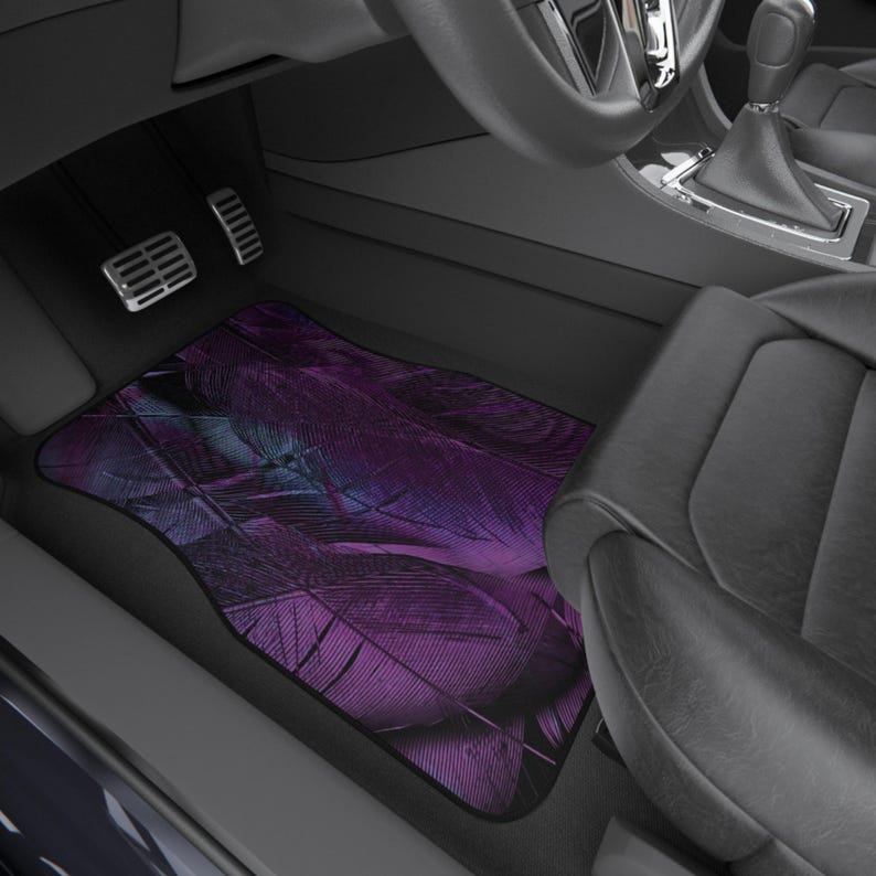 Car Mats, Set of 4 - Violet Texture Premium Luxury