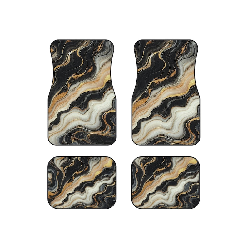 Golden Flow - Luxurious Marble Art Design