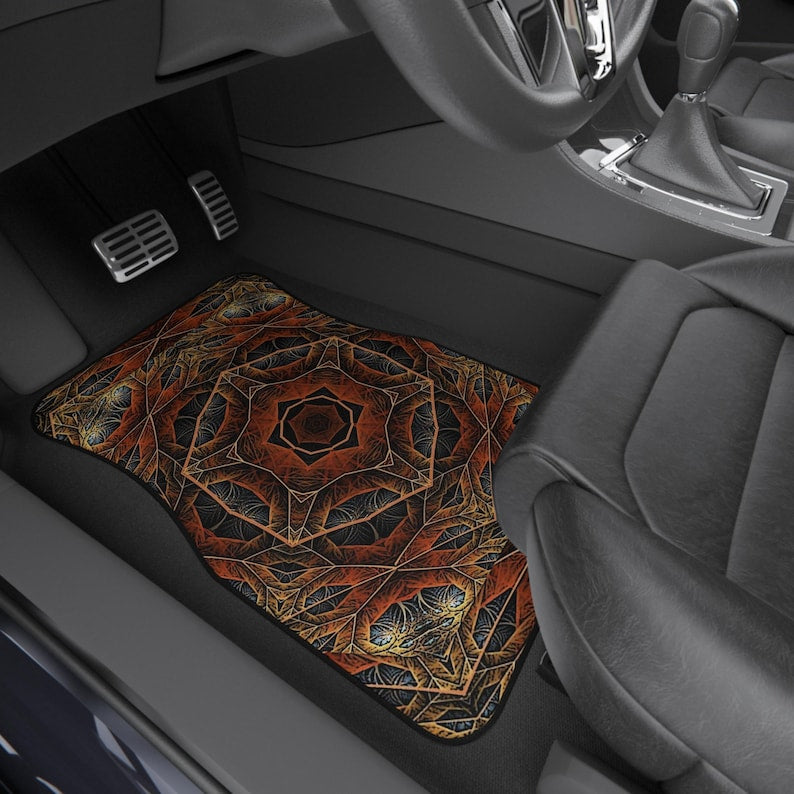 Car Mats - Elegant Damask Modern Design