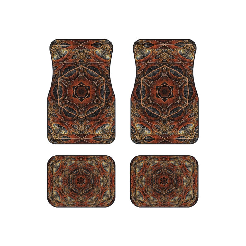 Car Mats - Elegant Damask Modern Design